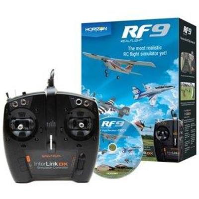 RealFlight 9 RF9 Radio Control RC Flight Simulator Software with Spektrum Interlink-DX Controller, RFL1100