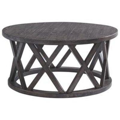 Sharzane Round Cocktail Table Taupe - Signature Design by Ashley