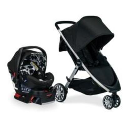 Britax B-Lively Travel System with B-Safe Ultra Infant Car Seat, Cowmooflage - Birth to 55 Pounds