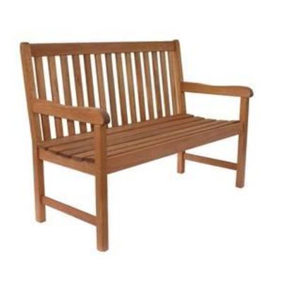 Amazonia Milano 4-Feet Patio Bench  Eucalyptus Wood  Ideal for Outdoors and Indoors, Light Brown