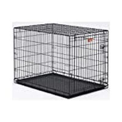Large Dog Crate  MidWest ICrate Folding Metal Dog Crate  Divider Panel, Floor Protecting Feet Large Dog