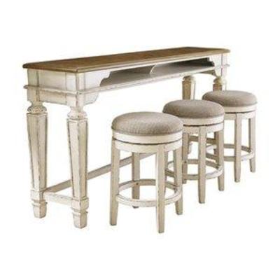 Signature Design By Ashley Realyn Long Counter Table Two-Tone