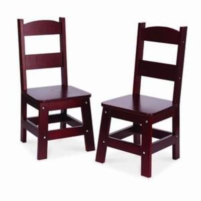 Utex Child's Wooden Chair Pair For Play Or Activity, Set Of 2, Espresso ...nkstr