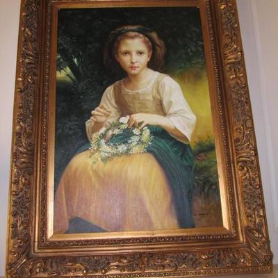 Elegant Victorian Style painting in Beautiful gold frame 