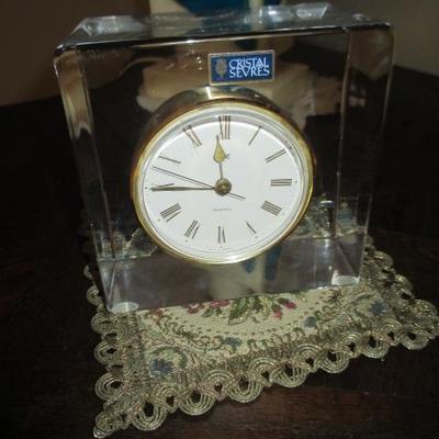 Cristal Sevres Clock  