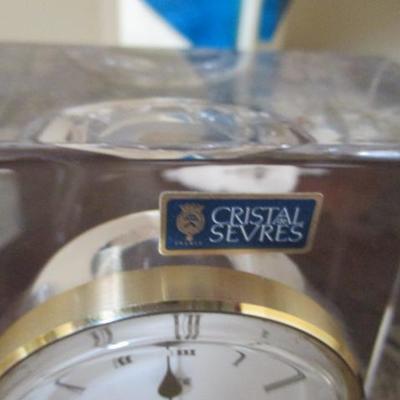 Cristal Sevres Clock  