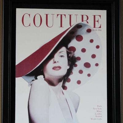 Jean Patchett, 1940-1960 Model  1950 Couture Magazine Cover Wall Art (11 x 14)