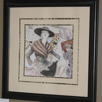 Couture Fashion Framed and Matted Print (23.5â€ x 23.5â€) 