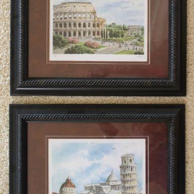 Frame and Matted Italy Prints : Colosseum
Piazza del Colosseo, Rome and The Leaning Tower of Pisa, 