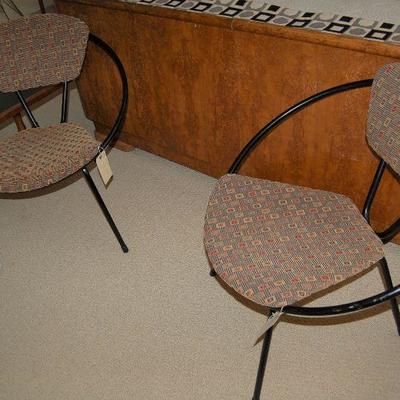 Metal and fabric chairs