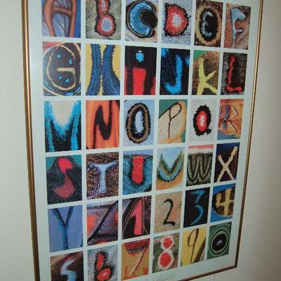 One of several art posters