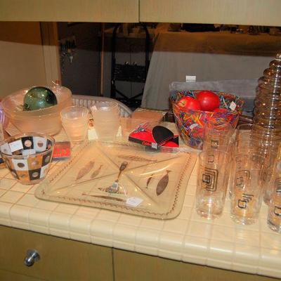 Retro glass and barware