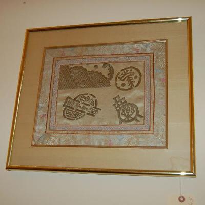 Silk embroidery
