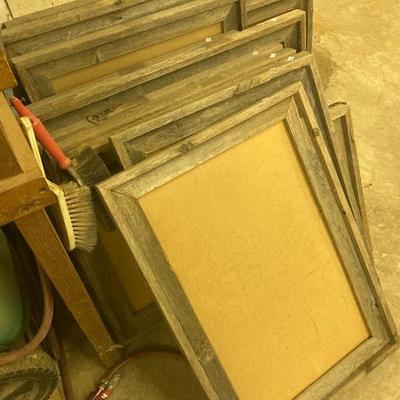 Hand-made rustic wood frames