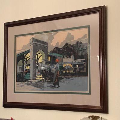 WL4007 https://www.ebay.com/itm/114315332034 WL4007: Large Framed French Market Print Local Pickup Auction  Starts After 6PM 07/22/2020 