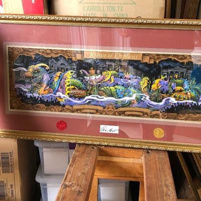 WL6010 https://www.ebay.com/itm/114315378597 WL6010: Orpheus 2000  Framed Poster Framed Signed by Al Hurt New Orleans Mardi Gras Local...