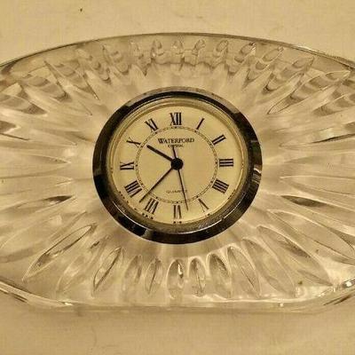 WL3033 https://www.ebay.com/itm/114314458156 WL3033 USED VINTAGE  WATERFORD CRYSTAL GLASS BATTERY OPERATED QUARTZ MOVMENT CLOCK Auction...