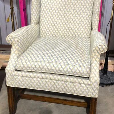 PR4513 https://www.ebay.com/itm/124267576466 PR4513: Wellington Hall Jim Everhart Master Upholstered Fabric Occasional Chair Local Pickup...