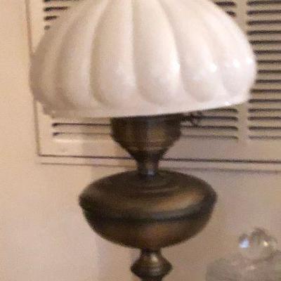 WL5013 https://www.ebay.com/itm/114315345724 WL5013: Brass Hurricane Lamp with Milk Glass Shade Local Pickup Auction  Starts After 6PM...