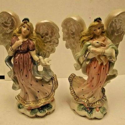 WL3037 https://www.ebay.com/itm/124267482162 WL3037 PAIR OF USED VINTAGE PORCELAIN ANGELS BY FITZ AND FLOYD CLASSICS Auction  Starts...