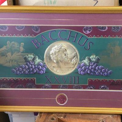 WL6005 https://www.ebay.com/itm/124268111082 WL6005: Bacchus 1998 Framed Michael Hunt Signed and Numbered Poster Local Pickup Buy-It_Now...