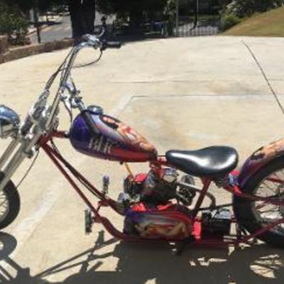 Custom built Beverly Hills Chopper motorcycle built for Americas Top Model Adriene Curry