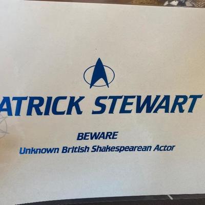 Dressing room sign Star Wars Patrick Stewart