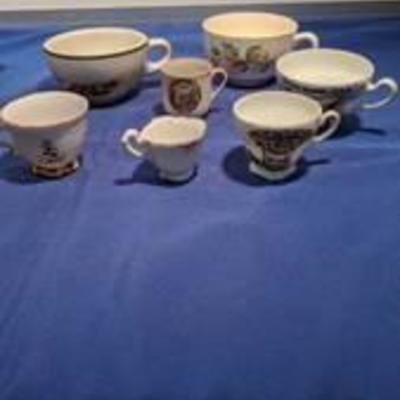 7 vintage cups