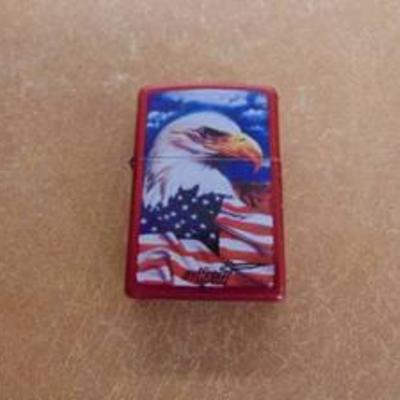 Red Zippo Lighter - with Eagle