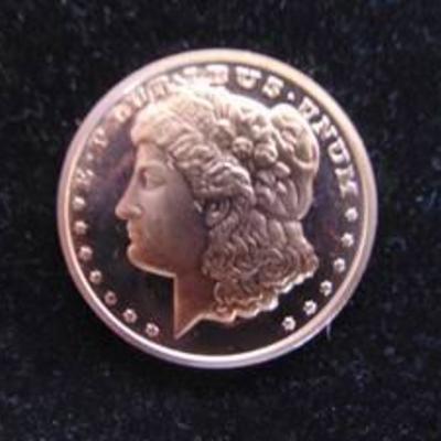 1 oz. .999 Copper Coin - With Morgan Design