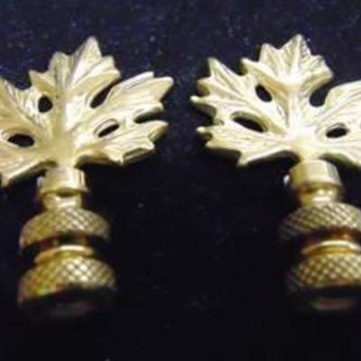 2 Gold Colored Finials