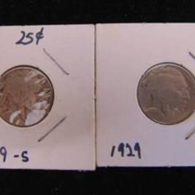 1929S and 1929 Buffalo Nickel