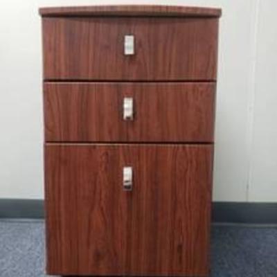 Wooden Rolling Filing Cabinet