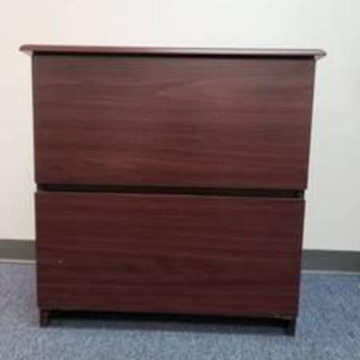 Wooden Two Drawer Filing Cabinet