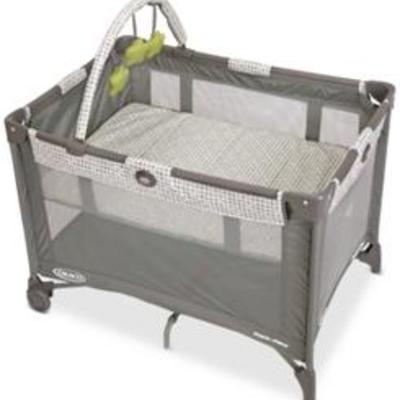 Graco Pack and Play On the Go Playard  Includes Full-Size Infant Bassinet, Push Button Compact Fold, Pasadena