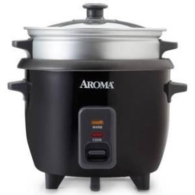 Aroma Housewares ARC-363-1NGB 3 Uncooked6 Cups Cooked Rice cooker, Steamer, Multicooker, Silver