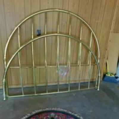 King Size Brass Headboard & Footboard