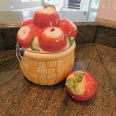 Large Cookie Jar & Small Apple Jar