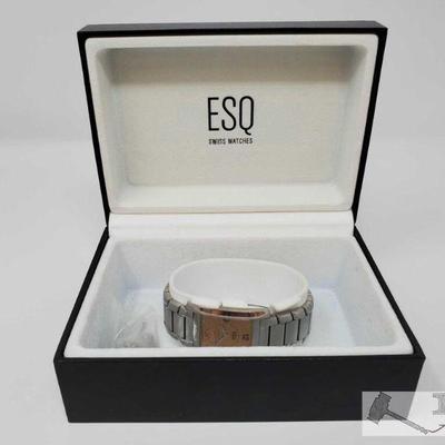 106	
ESQ Swiss Watch Comes With Extra Watch Links, and Box
ESQ Swiss Watch Comes With Extra Watch Links, and Box