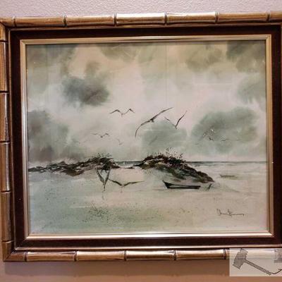 160	
3 Pieces of Framed Beach Themed Artwork
Signed, artists unknown.
Measures approx 20