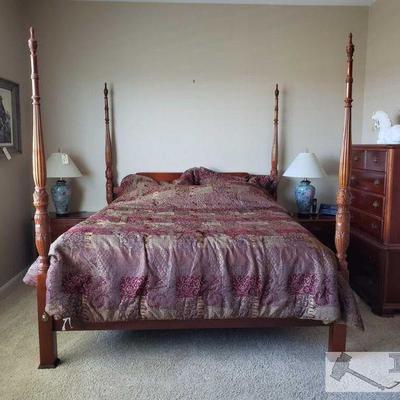 708	

4-Piece Bedroom Set
Includes Bed Frame, 2 Nighstands, And Dresser. Bed Frame Measures Approx 81