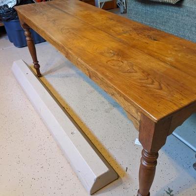 SOLD!! wooden entry table oak color good condition
72