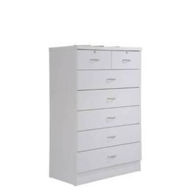Hodedah Imports 7 Drawer Chest with DAMAGED
