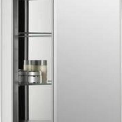 Kohler ArcherÂ® 20 W x 31 H aluminum single-door medicine cabinet, beveled edges