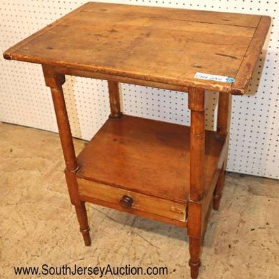 Lot: 618 - ANTIQUE Country 1 drawer primitive stand with

ANTIQUE Country 1 drawer primitive stand with bread board ends
