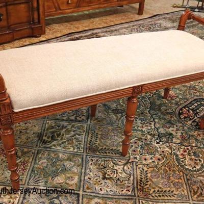 Lot: 413 - French style upholstered window bench in the

French style upholstered window bench in the mahogany frame by Drexel Furniture

