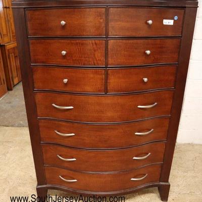 Lot: 578 - Traditional Mahogany finish 7 drawer high chest 

Traditional Mahogany finish 7 drawer high chest
