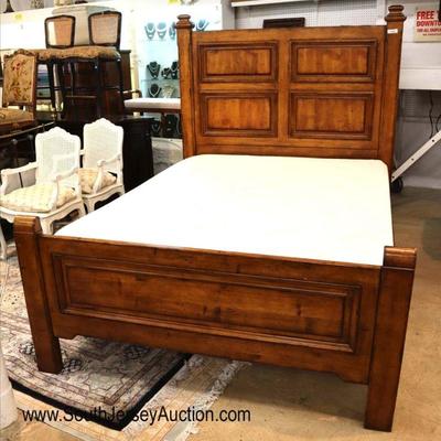 Lot: 434 - Country French style queen bed in the distressed

Country French style queen bed in the distressed cherry finish by Century...