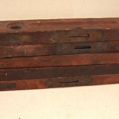 Lot: 545 - Group lot of 5 ANTIQUE Wood levels

Group lot of 5 ANTIQUE Wood levels
