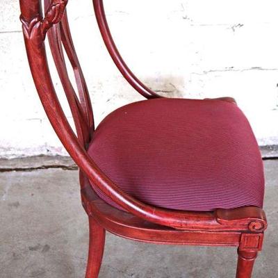 Lot: 478 - Solid mahogany swan head carved decorative side

Solid mahogany swan head carved decorative side chair
